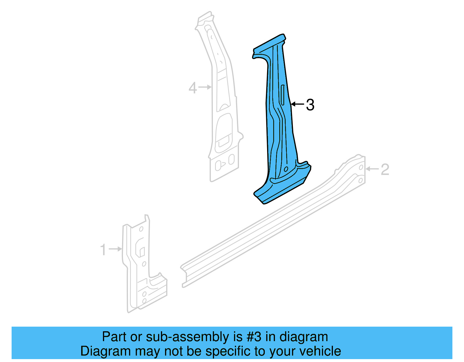 Lock Pillar Reinforced 5G3-809-219-A - View 8