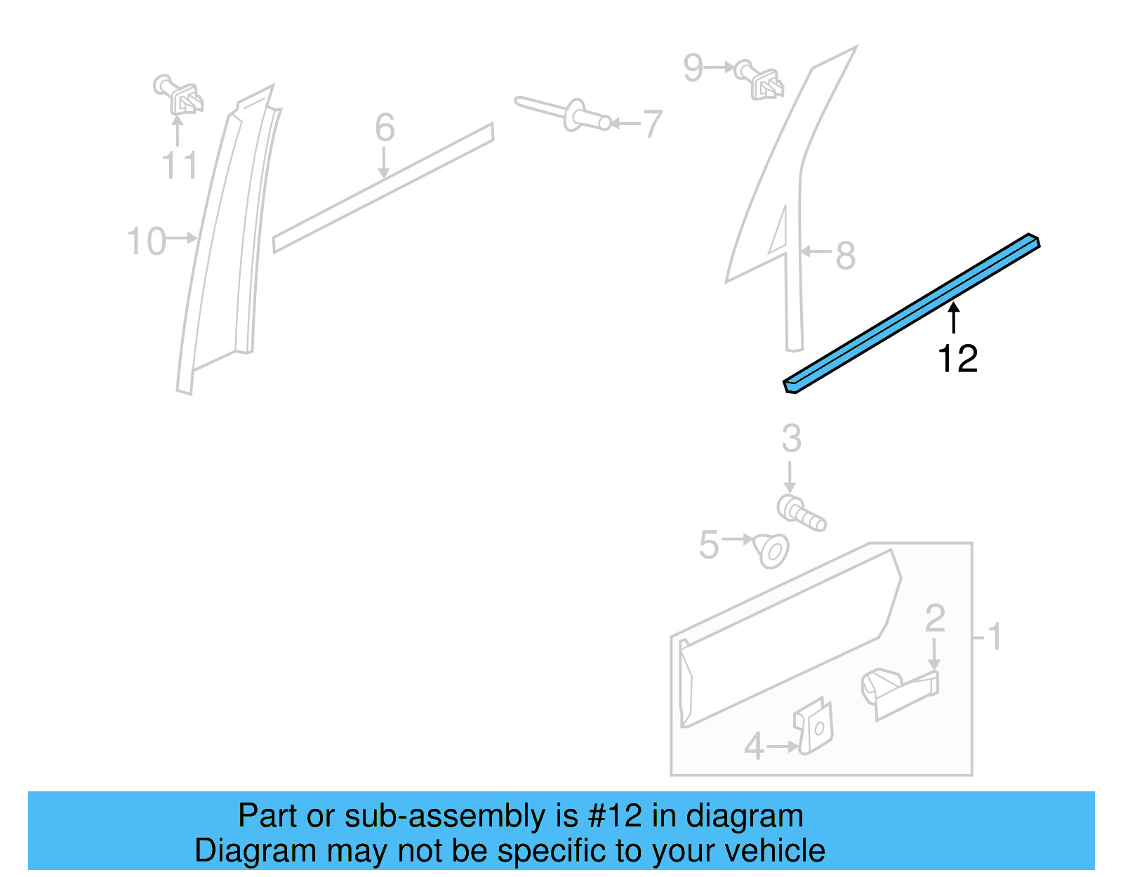 Belt Molding 7P0-839-475-G-7Z7 - View 10