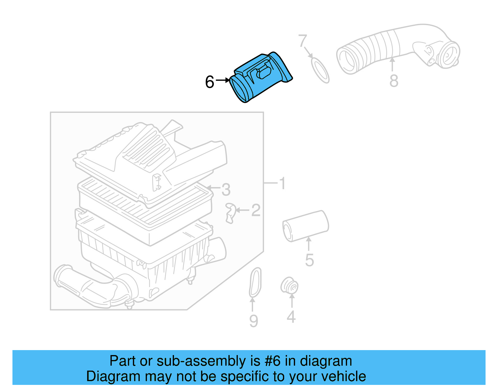 Mass Air Flow Sensor 06A-906-461-CX - View 3