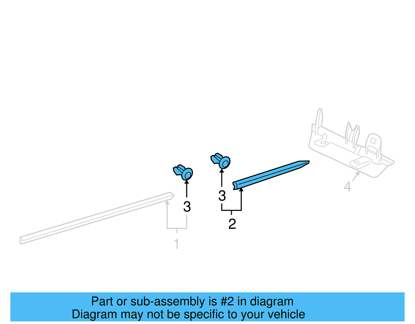 Rocker Molding 3D7-854-633-6W8 - View 4