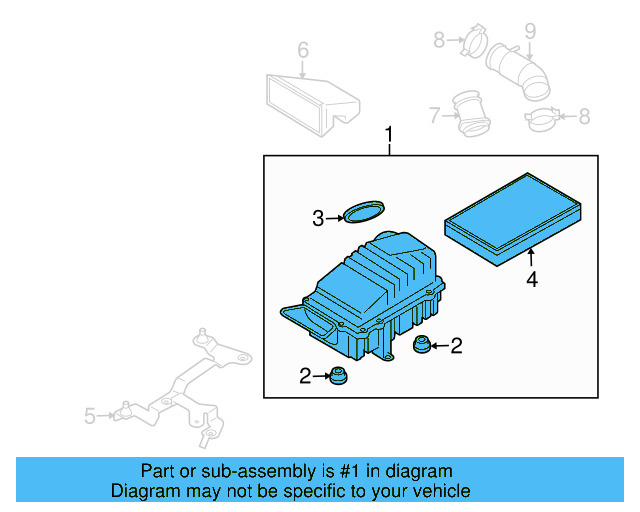 Air Cleaner Assembly 1K0-129-607 - View 5