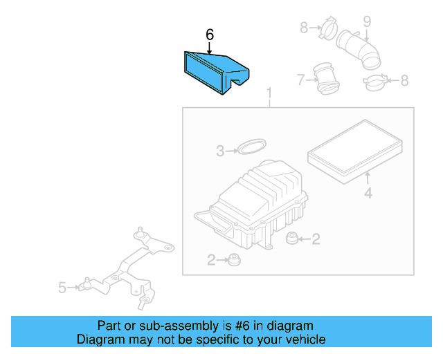 Engine Air Intake Hose 1K0-129-684-P - View 14
