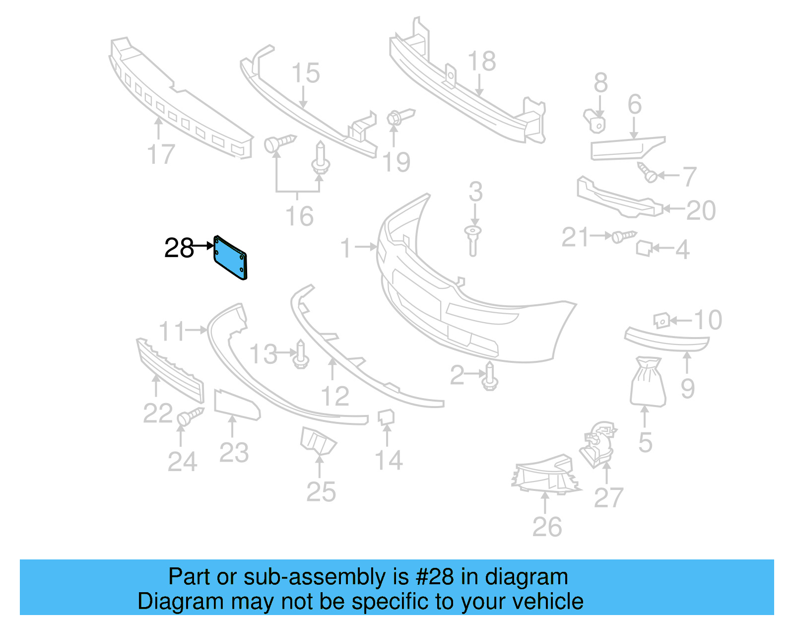 License Bracket 1K0-807-285-D-9B9 - View 5