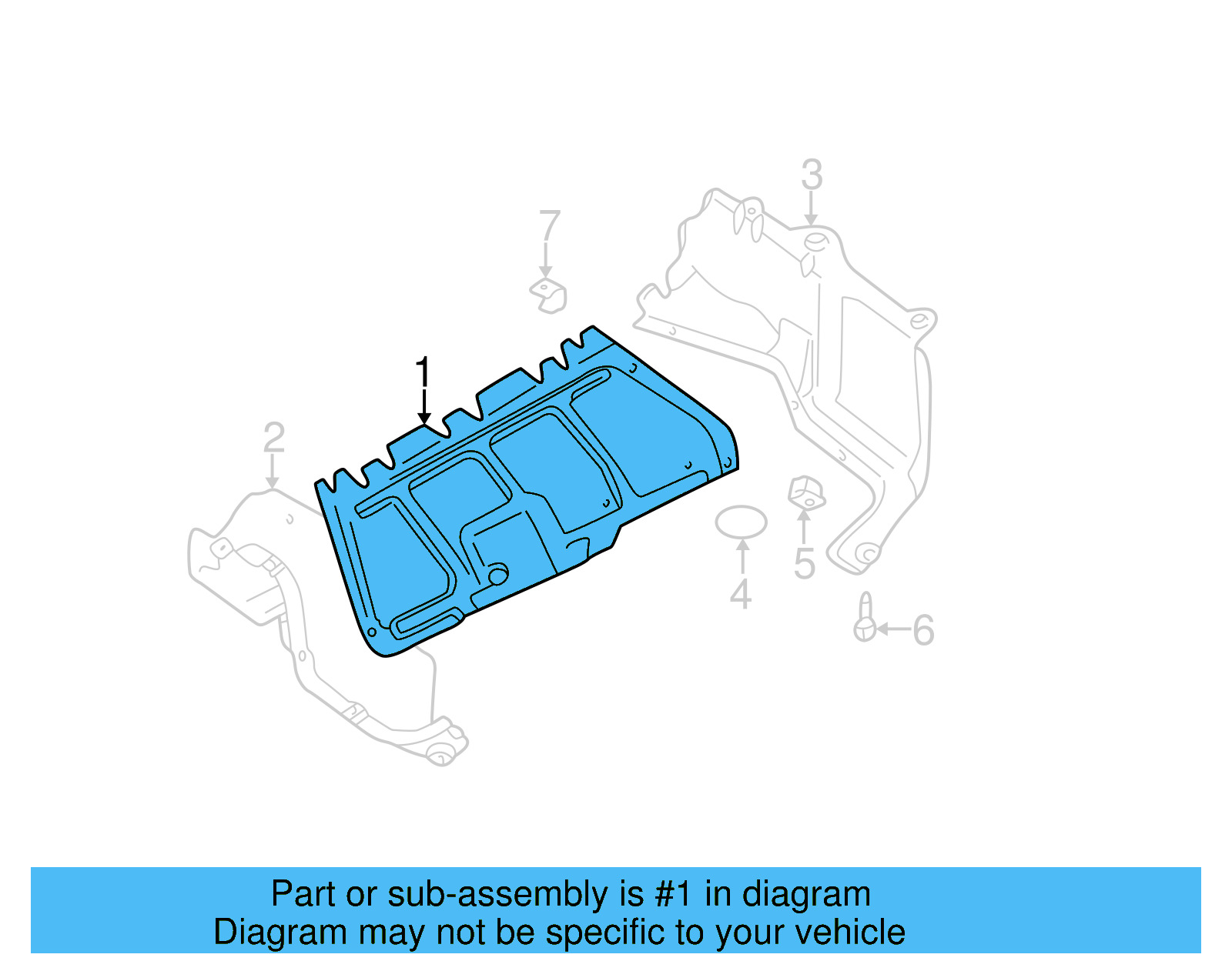 Lower Shield 1Y0-825-235-F - View 2