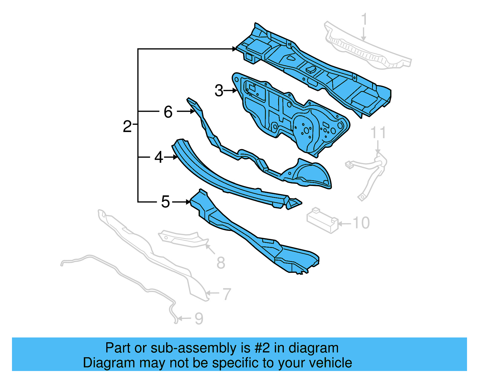 Cowl Panel 1C0-803-147-K - View 10