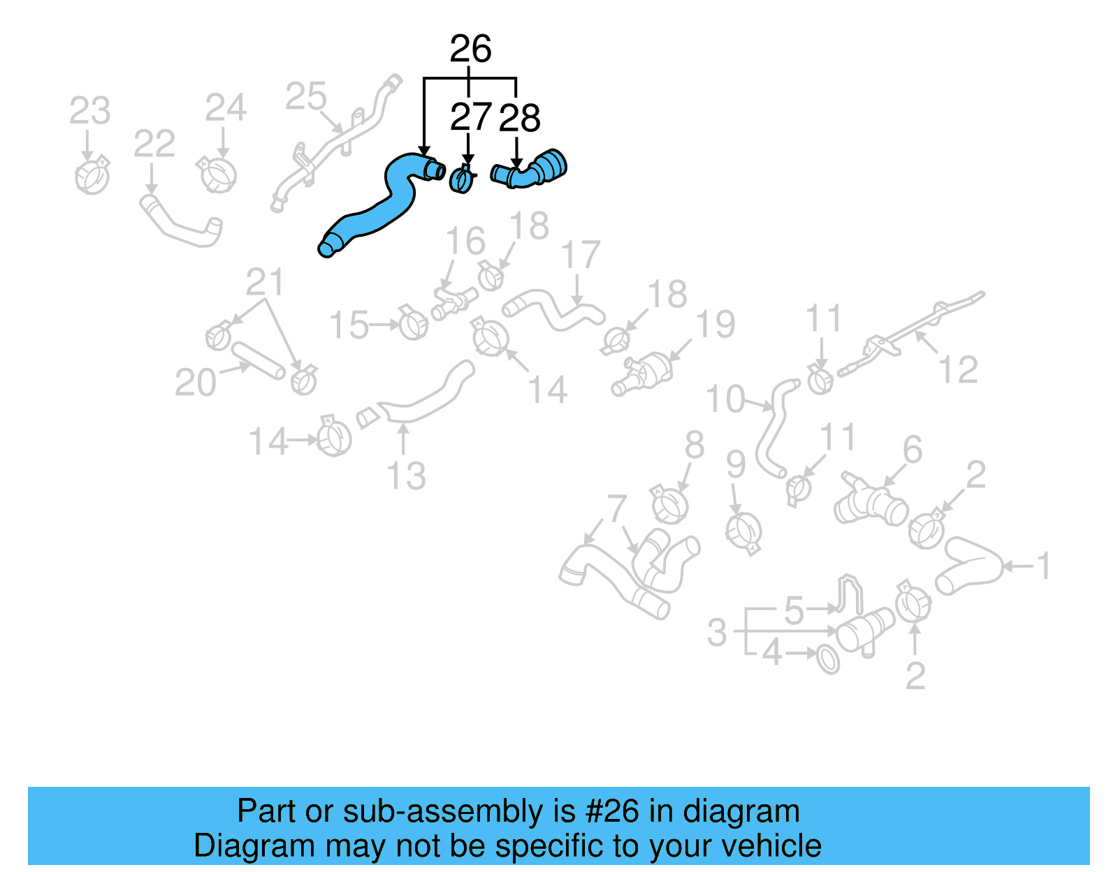 HVAC Heater Hose 3C0-122-073-EJ - View 5