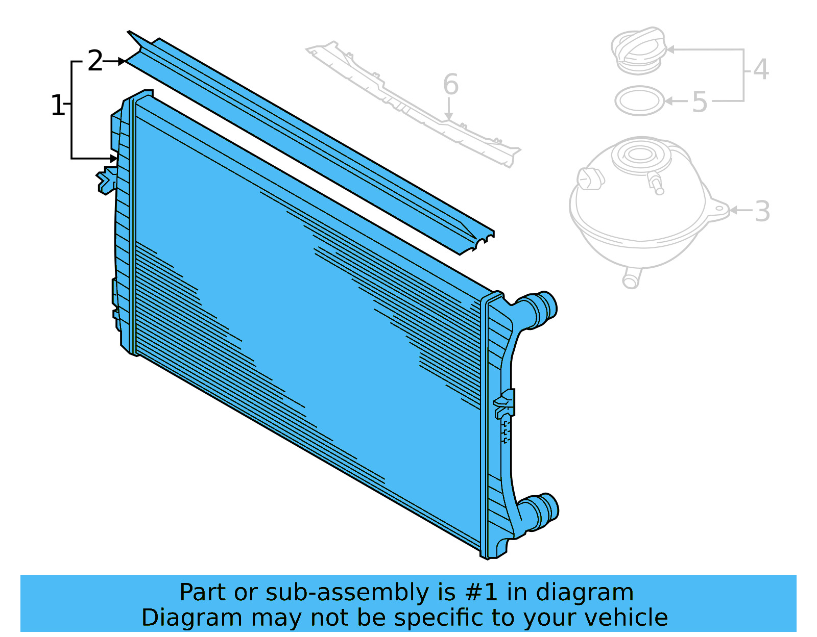 Radiator 5QM-121-251-AA - View 6