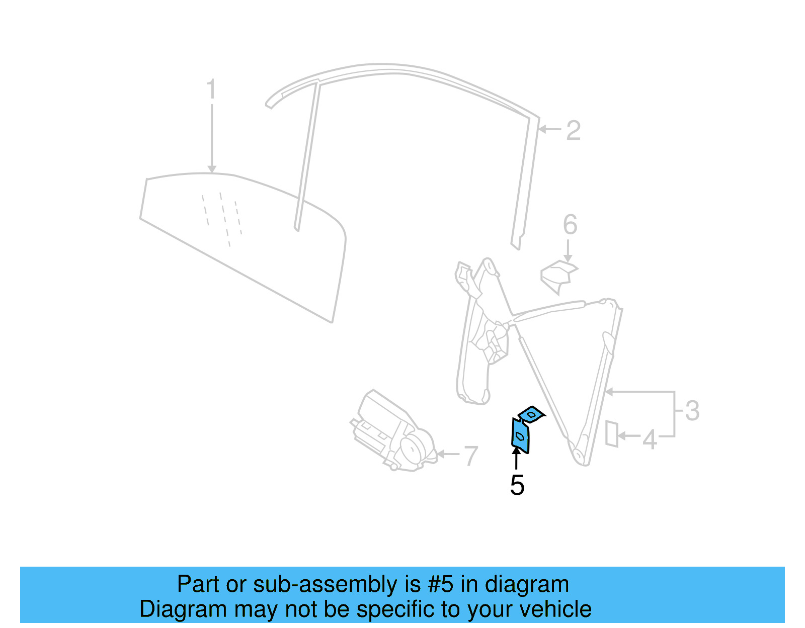 Window Regulator Bracket 7L0-845-421-A - View 4