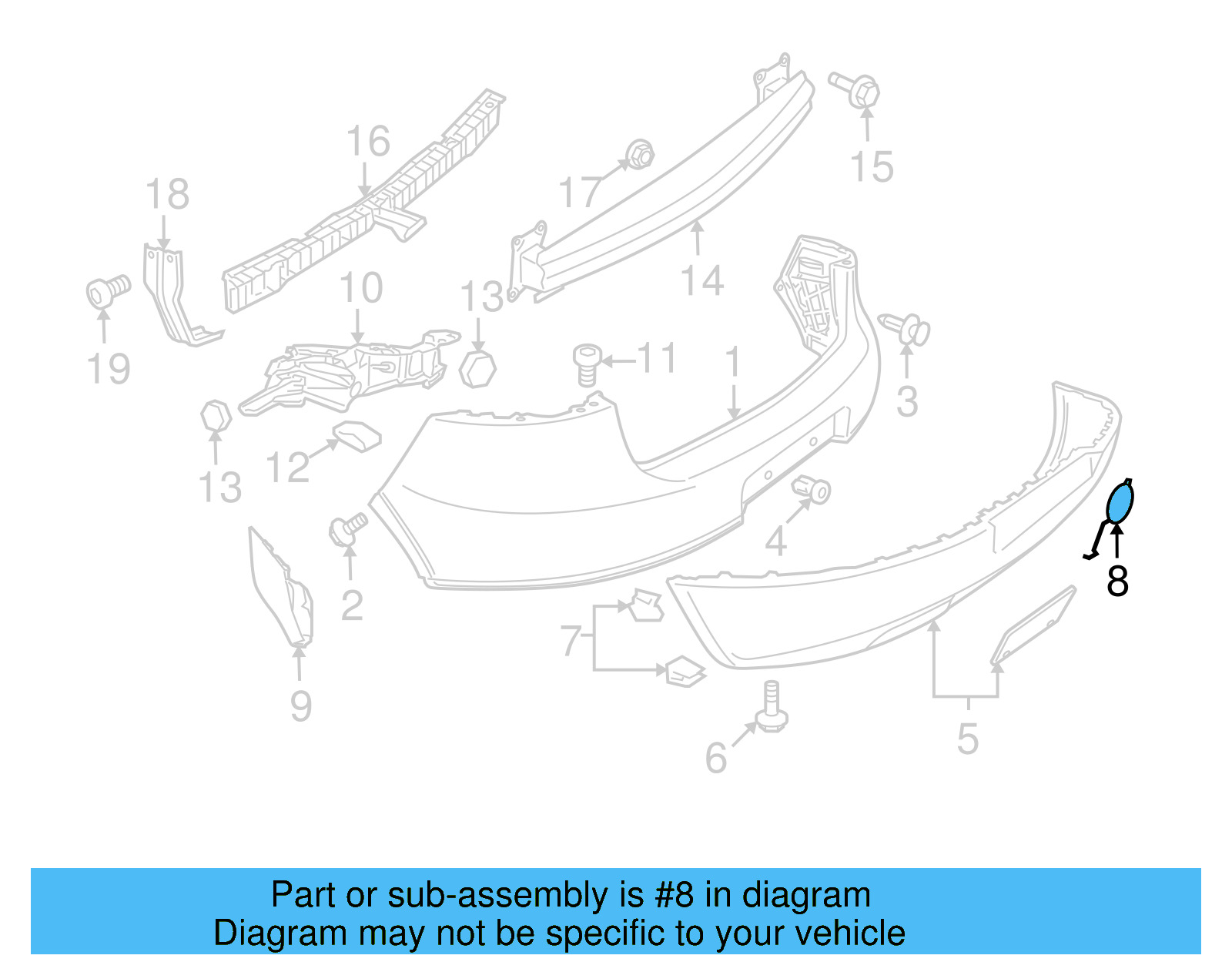 Tow Eye Cap 1K6-807-441-B-9B9 - View 3