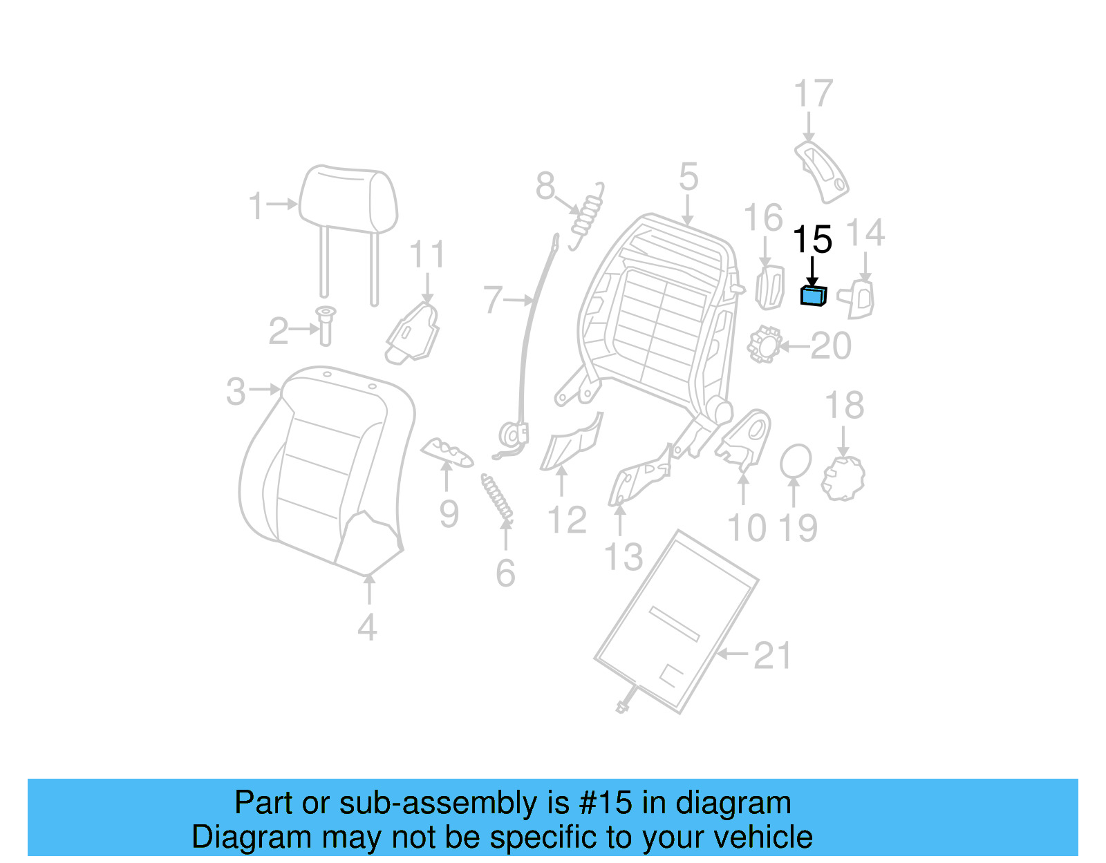 Release Handle Clip 6H0-881-635 - View 19