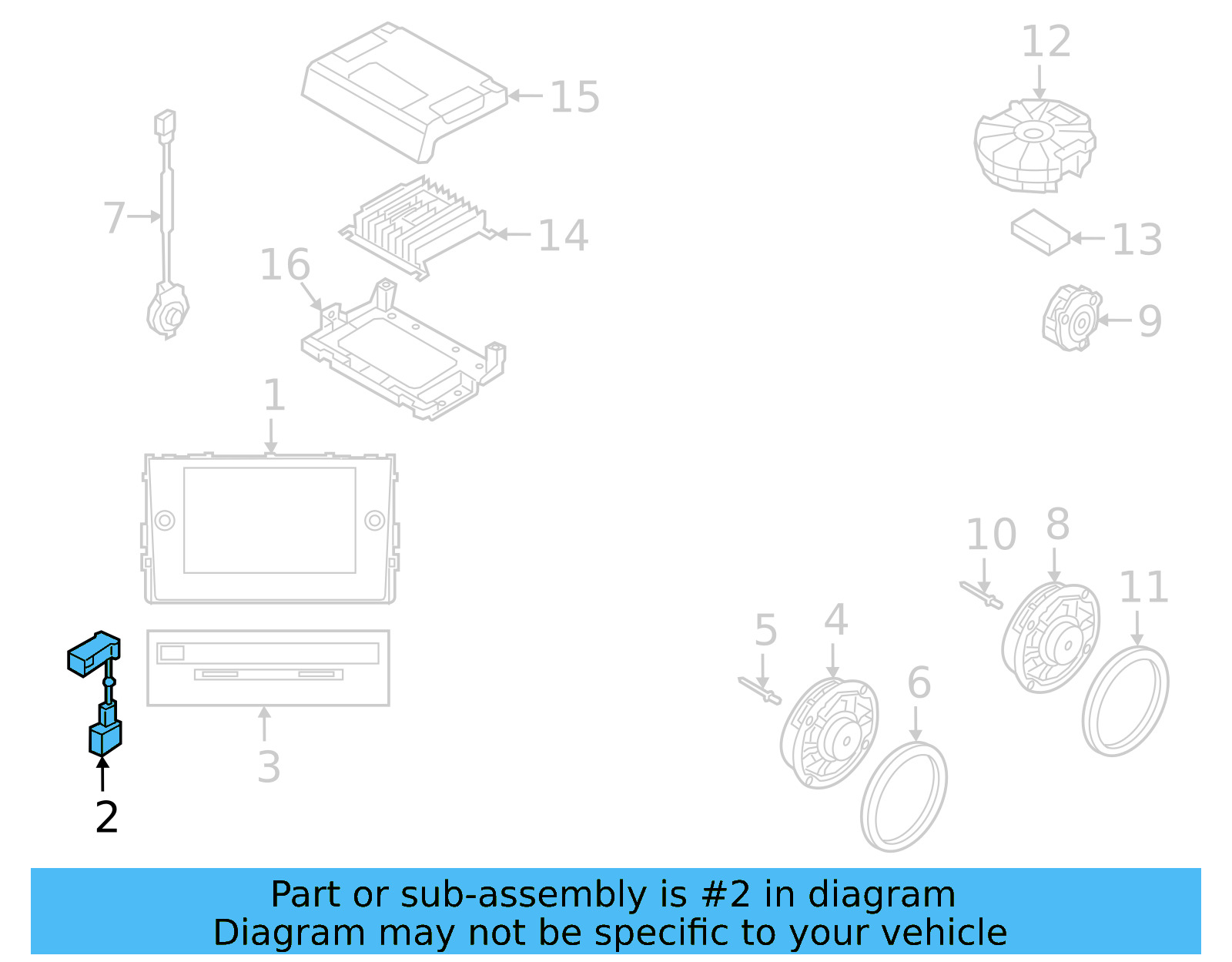 Navigation Microphone 3B0-035-711-B - View 4