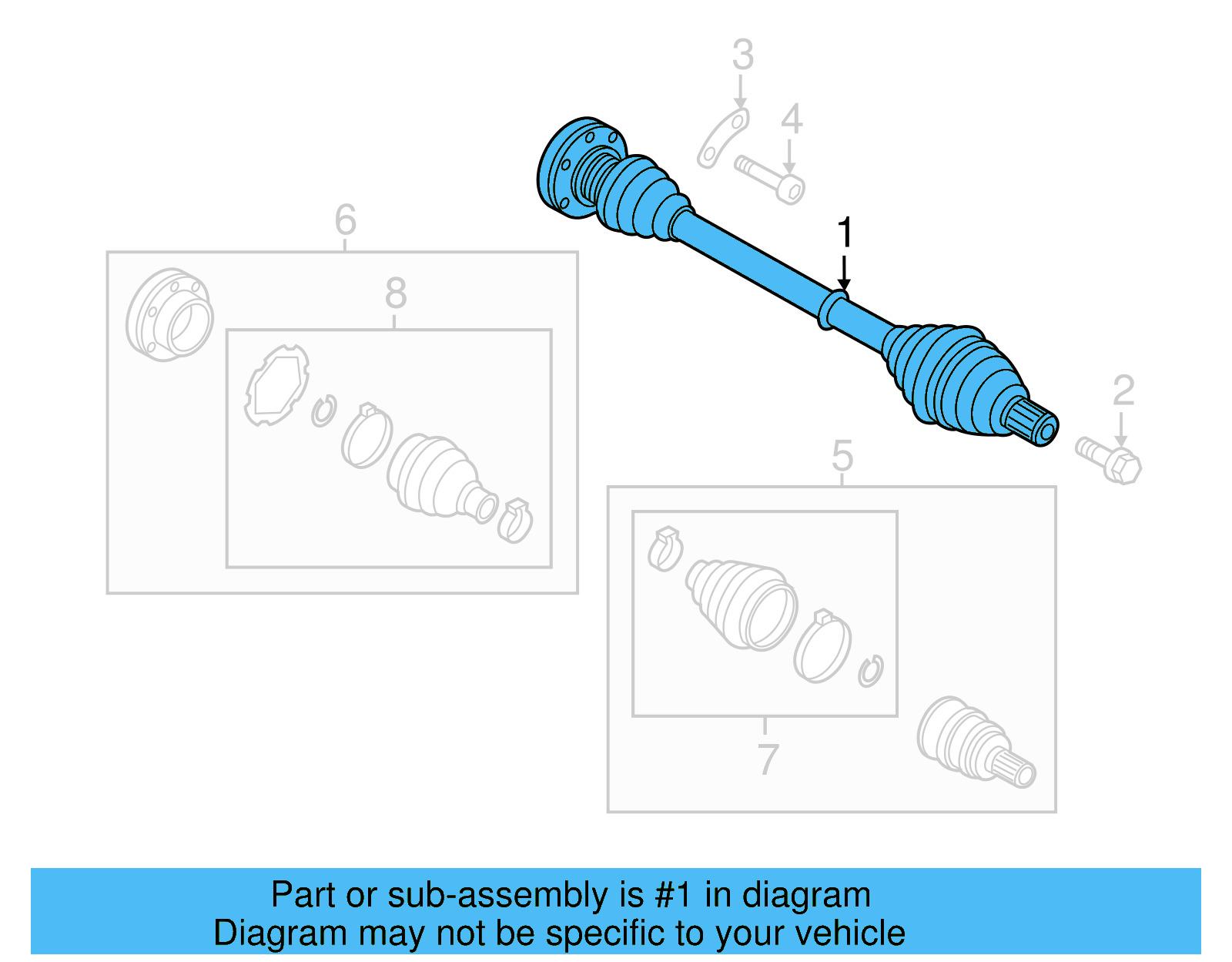 Axle Assembly 5Q6-407-272-J - View 3