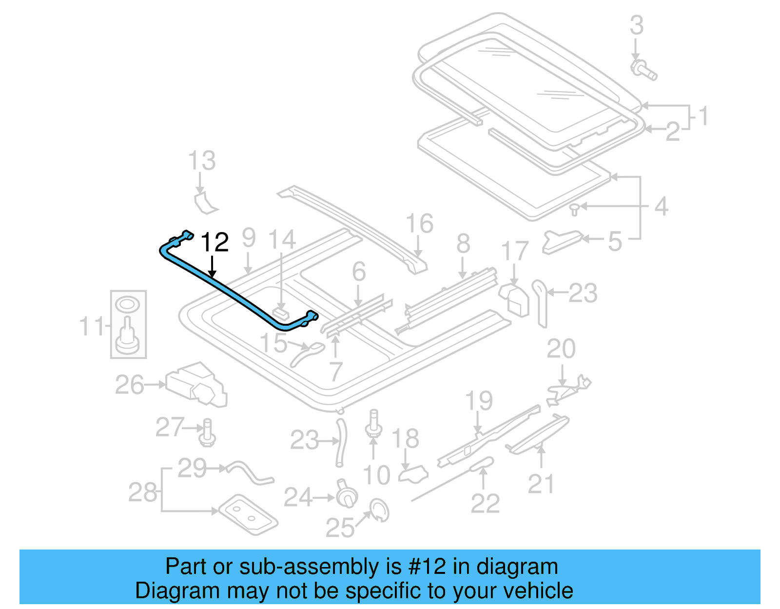 Sunroof Deflector 1C0-877-655 - View 4