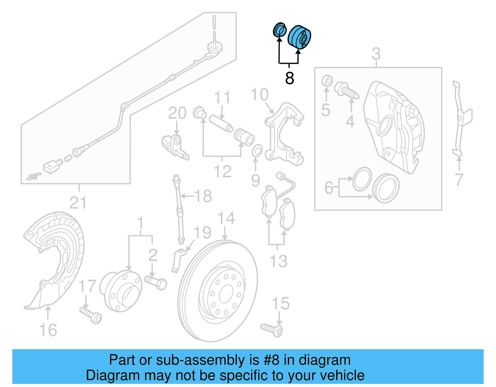 Balance Weight 8P0-615-409-A - View 4