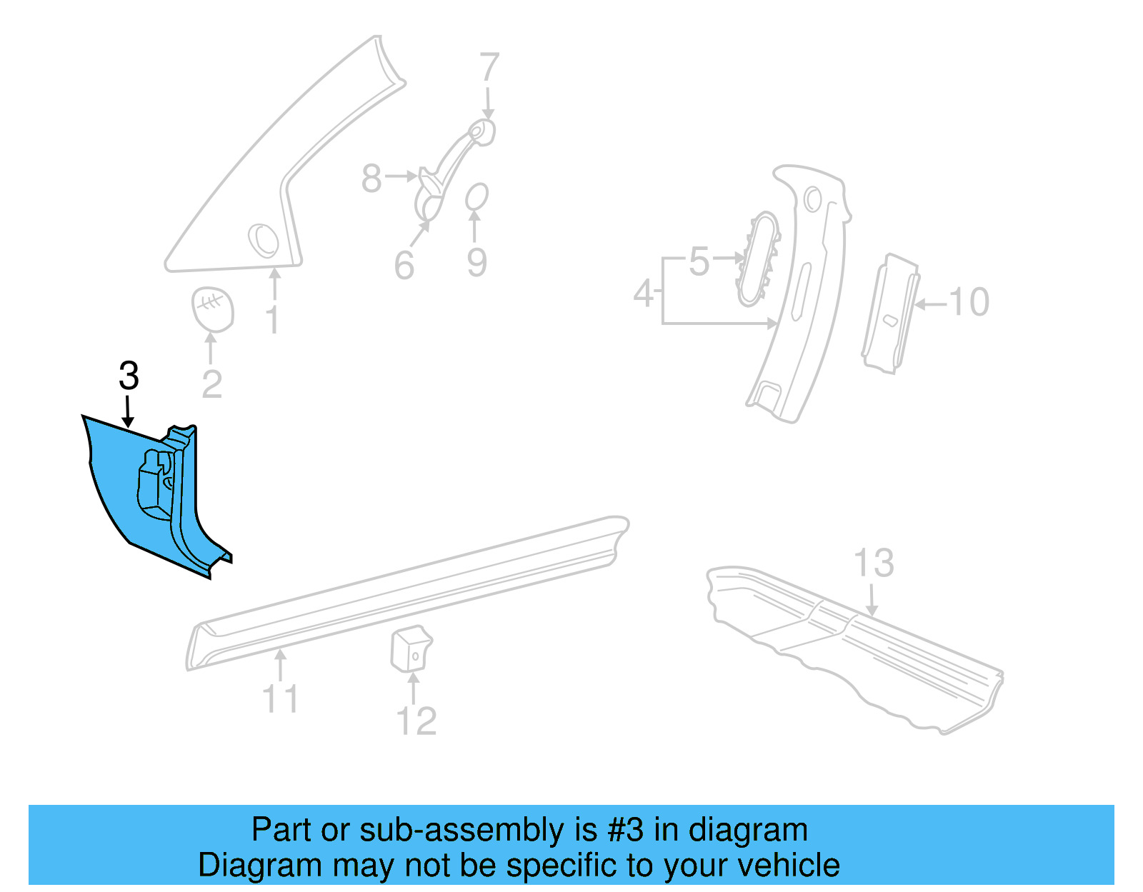 Kick Panel Trim 1C1-863-483-B-B41 - View 5
