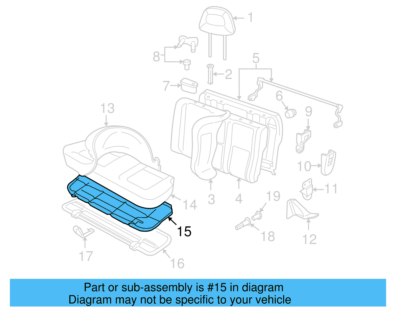 Seat Frame 1C0-885-305-B - View 5