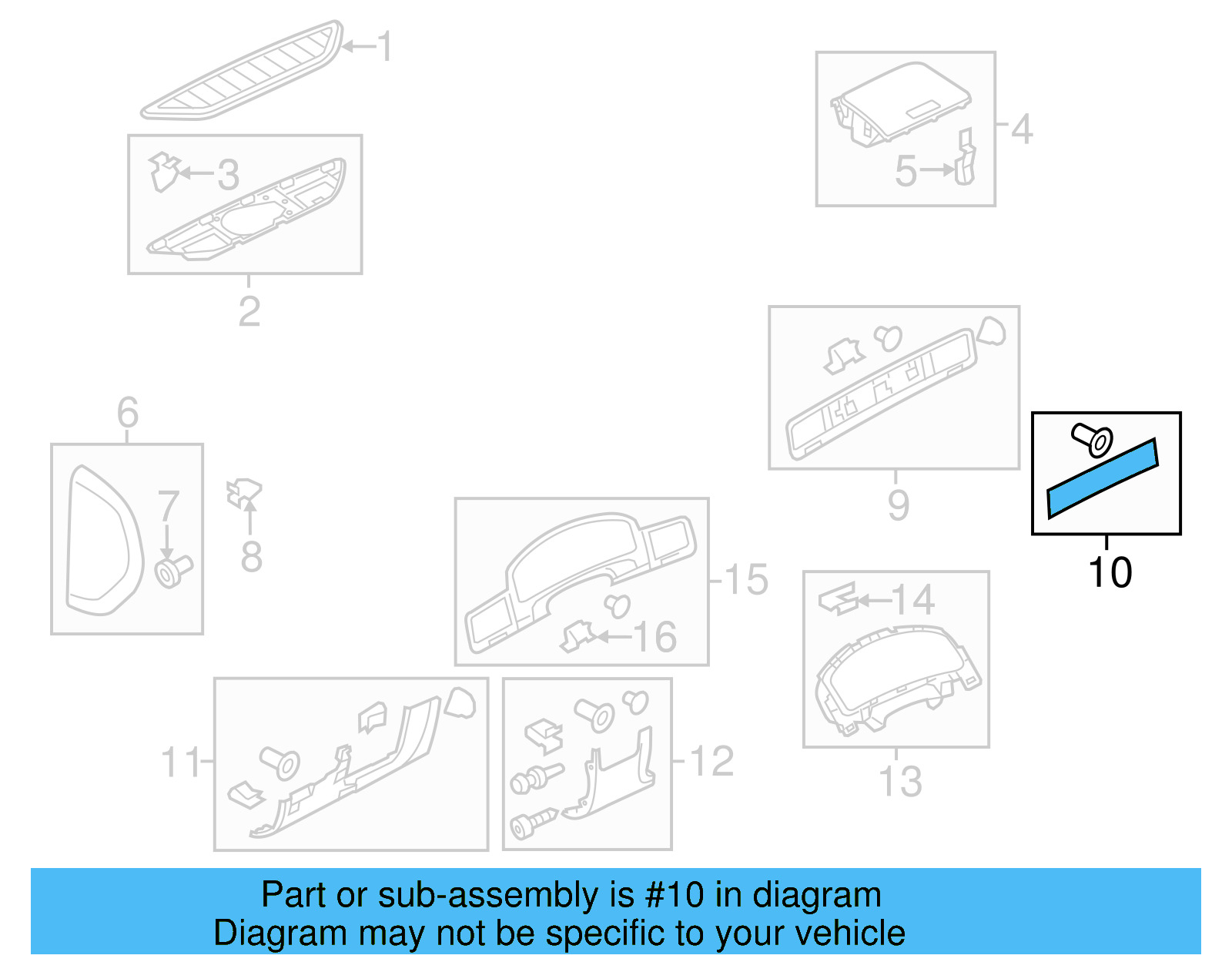 Trim Molding Insert 7P1-858-418-C-LT5 - View 9
