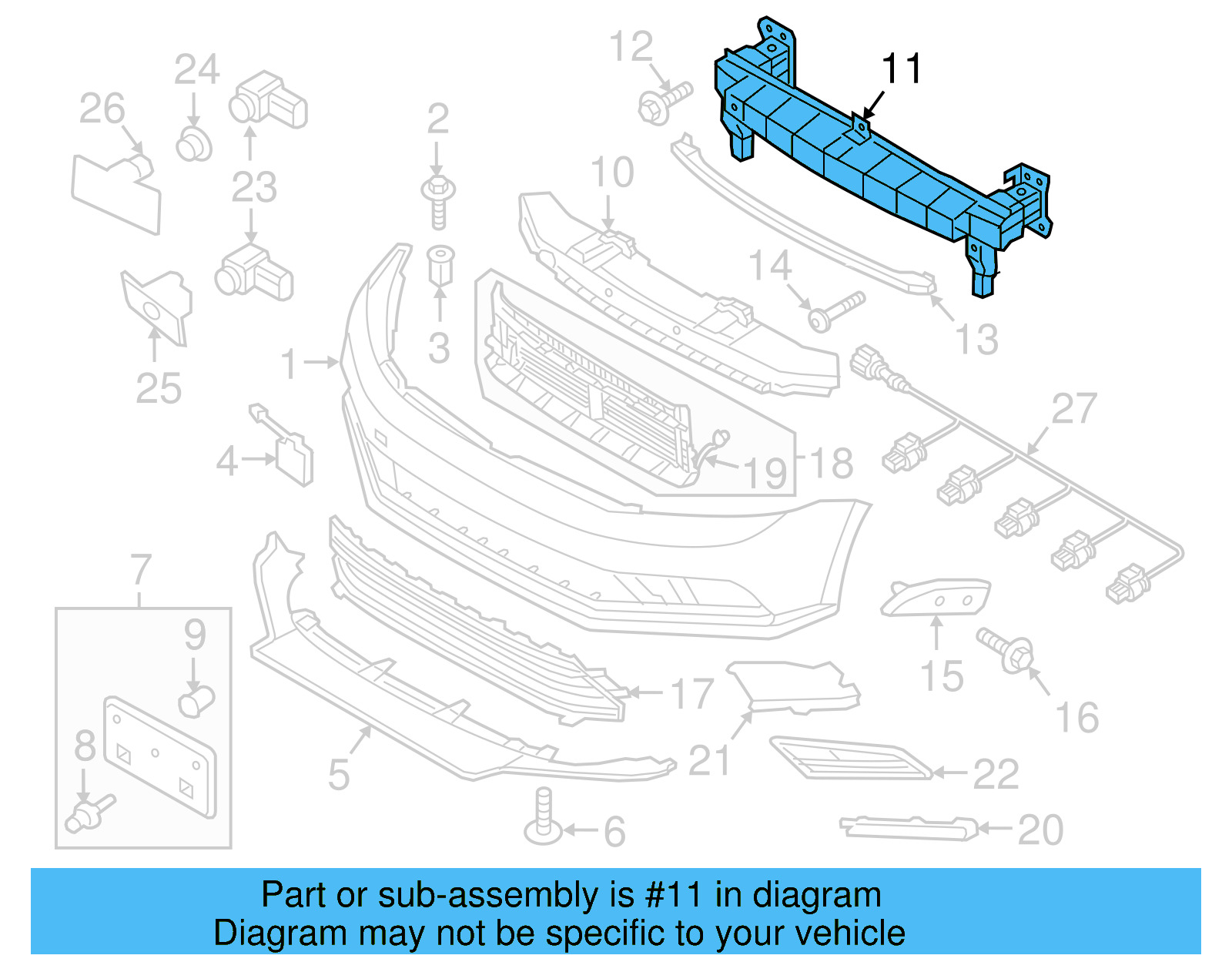 Impact Bar 5C6-807-109-F - View 2