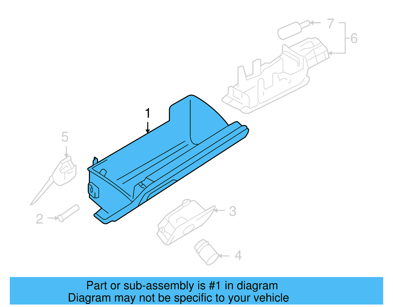 Glove Box 1K1-857-101-P-82V - View 8