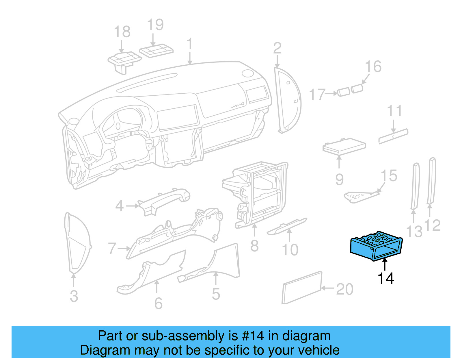 Shelf 1J0-857-058-B-1QA - View 10