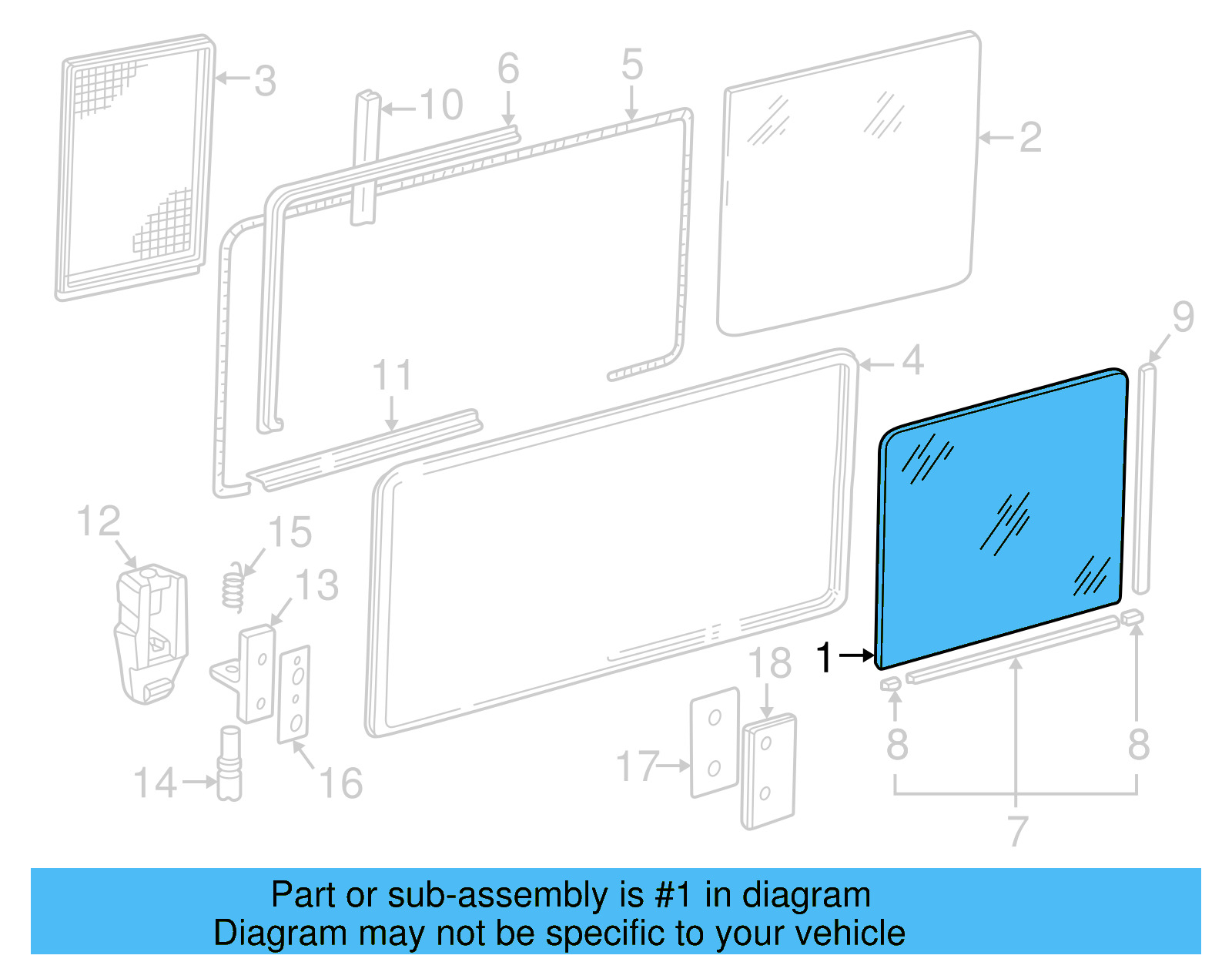 Glass Panel 7D0-845-298-H - View 6