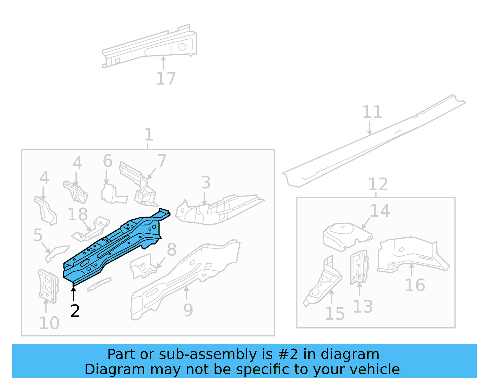 Inner Rail 5QA-803-105 - View 3