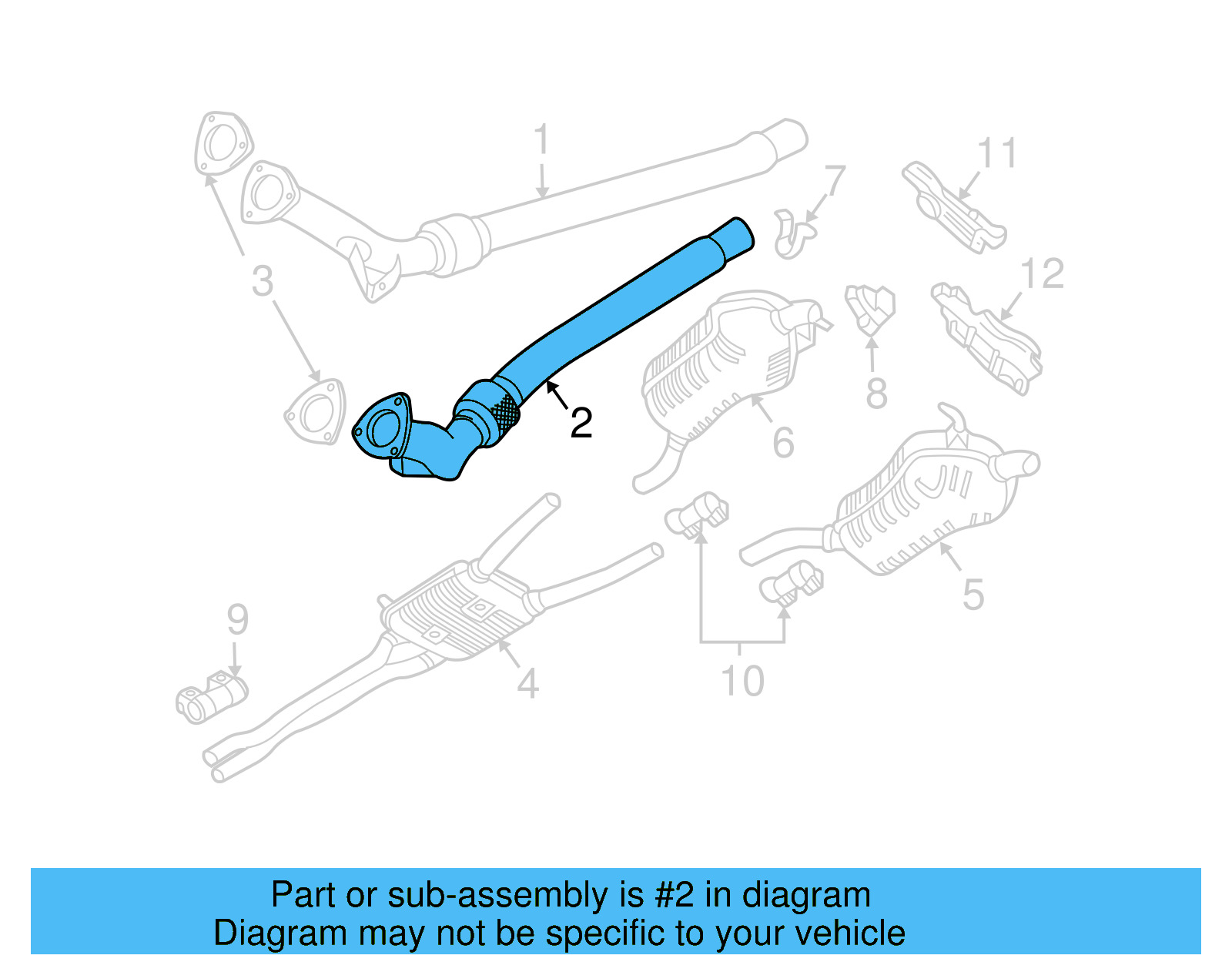Exhaust Pipe 3B7-253-301-E - View 2