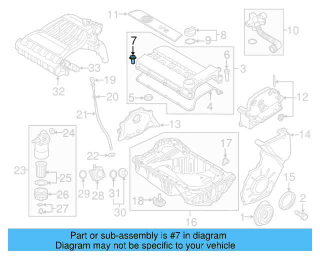 Engine Valve Cover Bolt 022-103-831-B