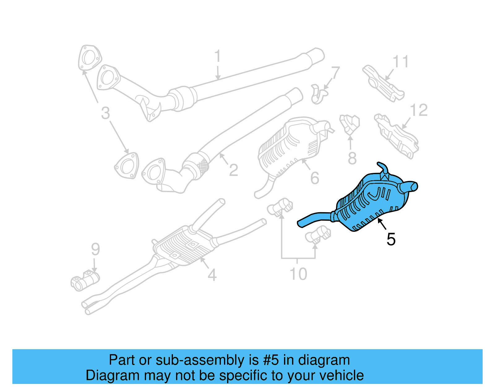 Muffler 3B7-253-609-A - View 4
