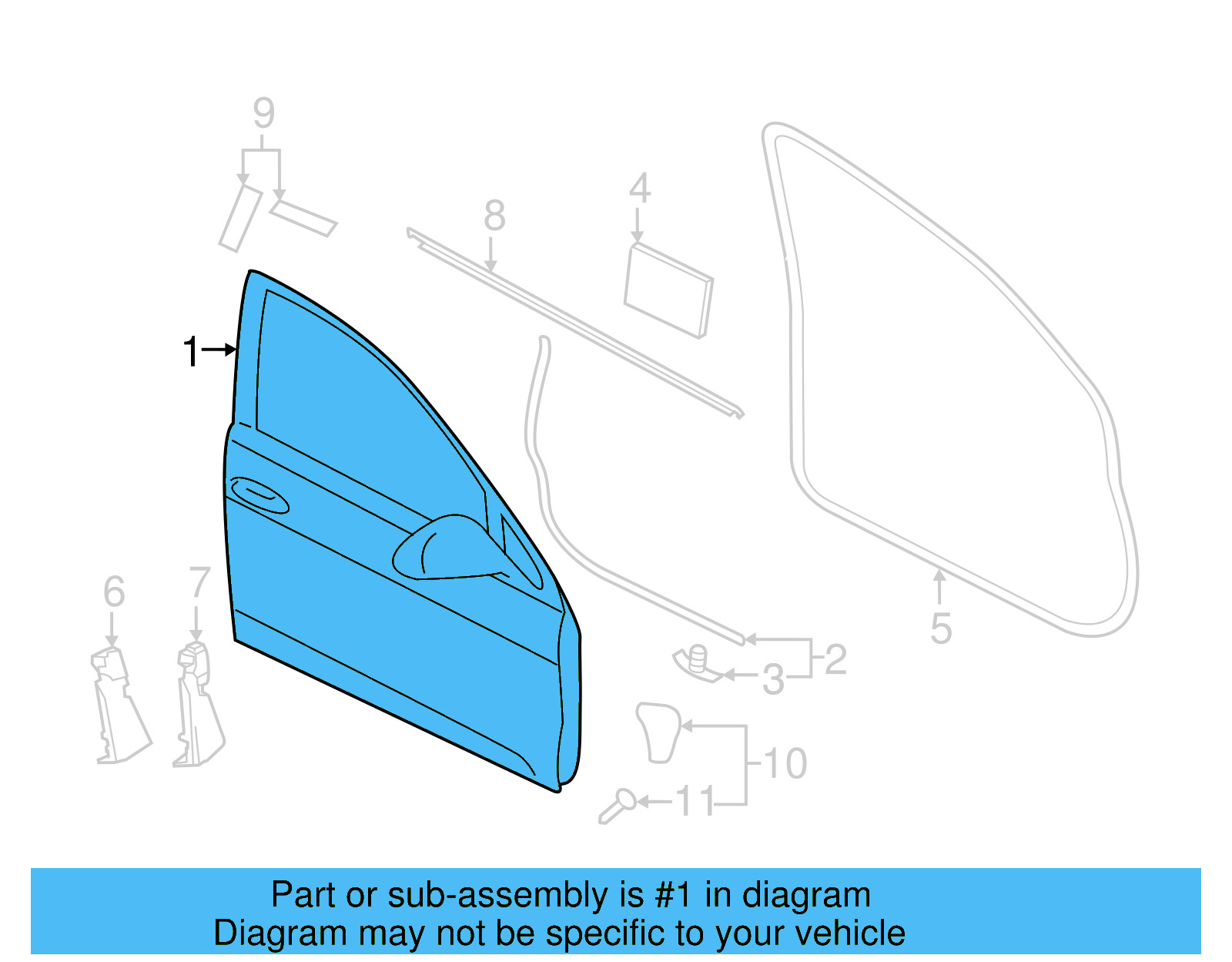 Door Shell 5G3-831-056-AQ - View 7