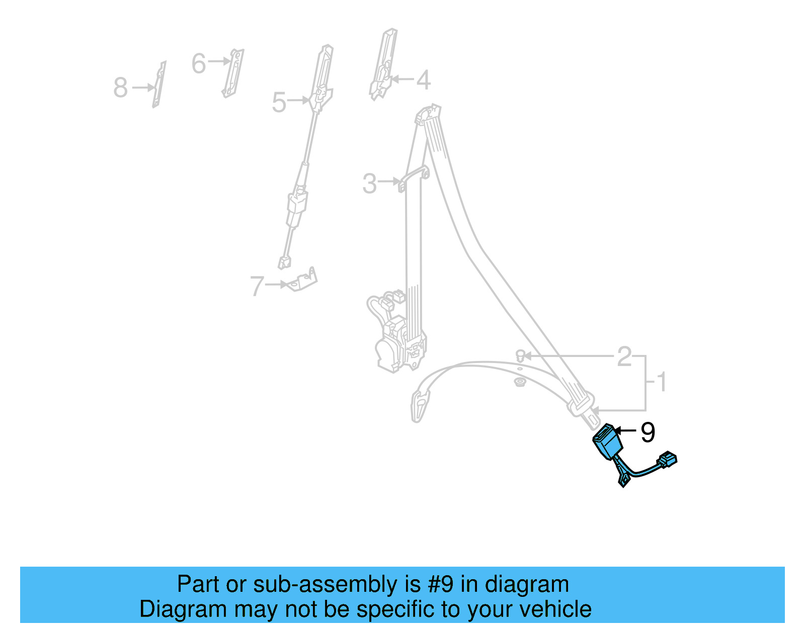Buckle End 7L6-857-778-F-FCN - View 4