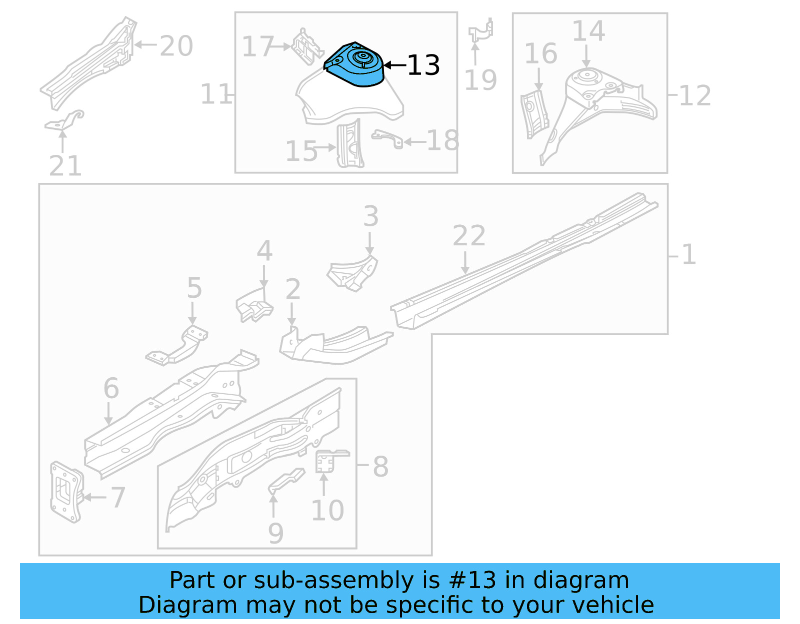 Strut Support 5Q0-809-122-B - View 11