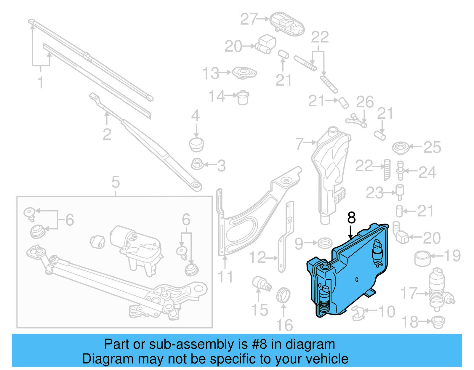 Washer Reservoir 5Q0-955-453-BA - View 4