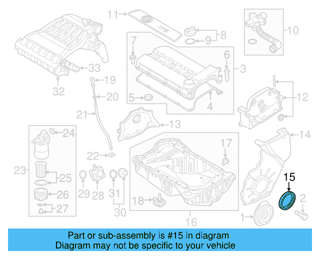 Engine Crankshaft Seal 021-103-051-C - View 3