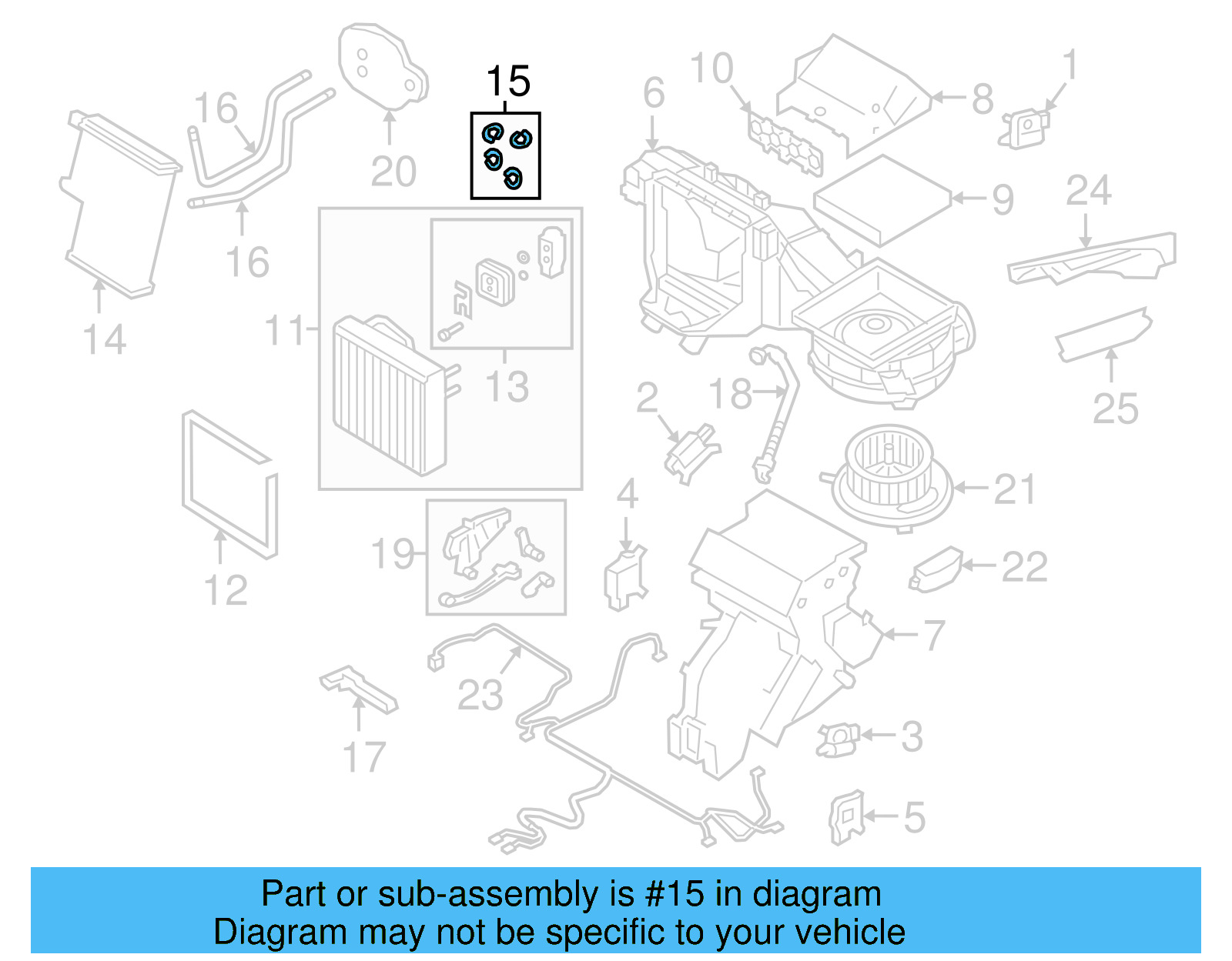 Heater Core Gasket Set 3QF-815-155 - View 9
