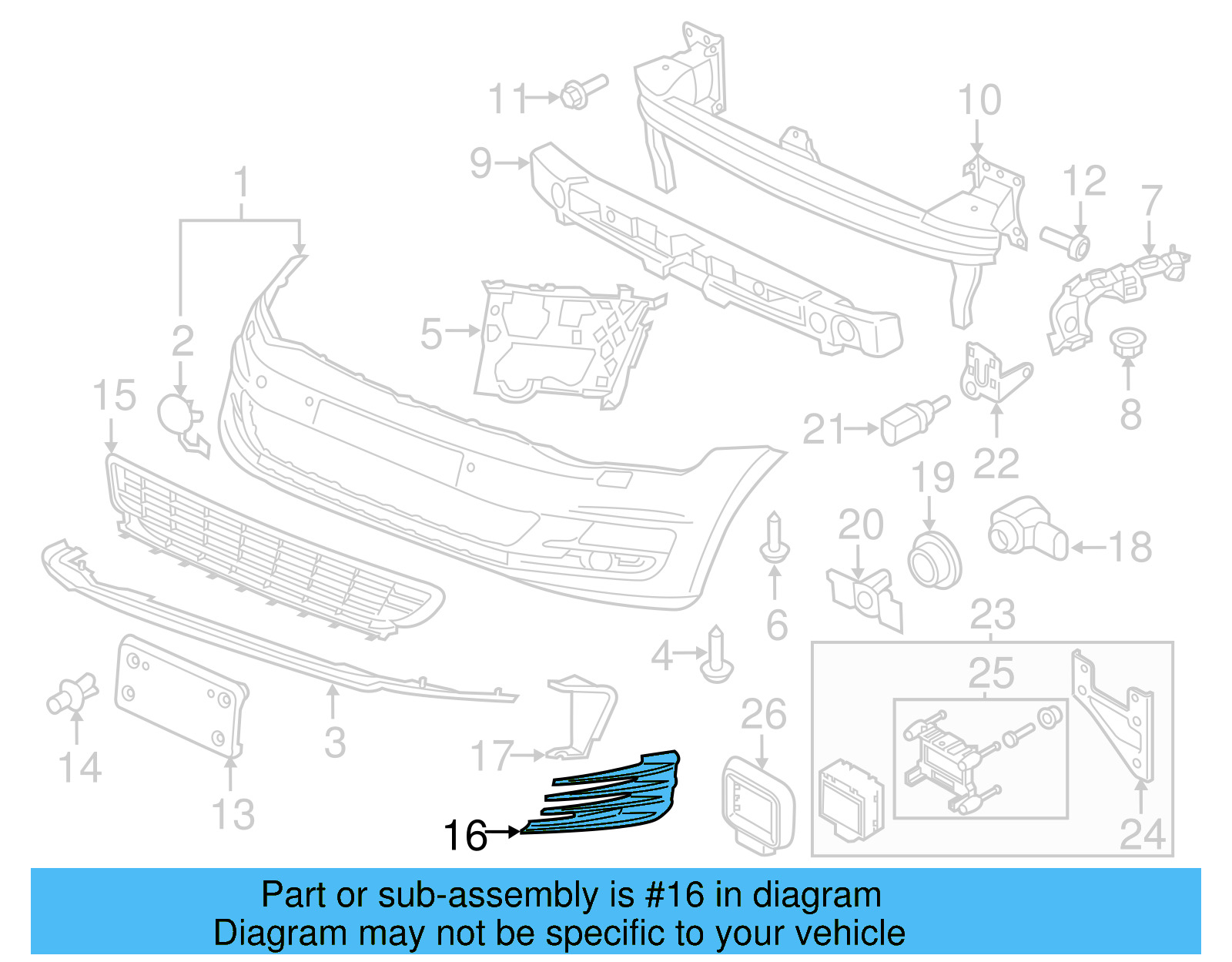 Outer Grille 5GM-853-666-D-9B9 - View 5
