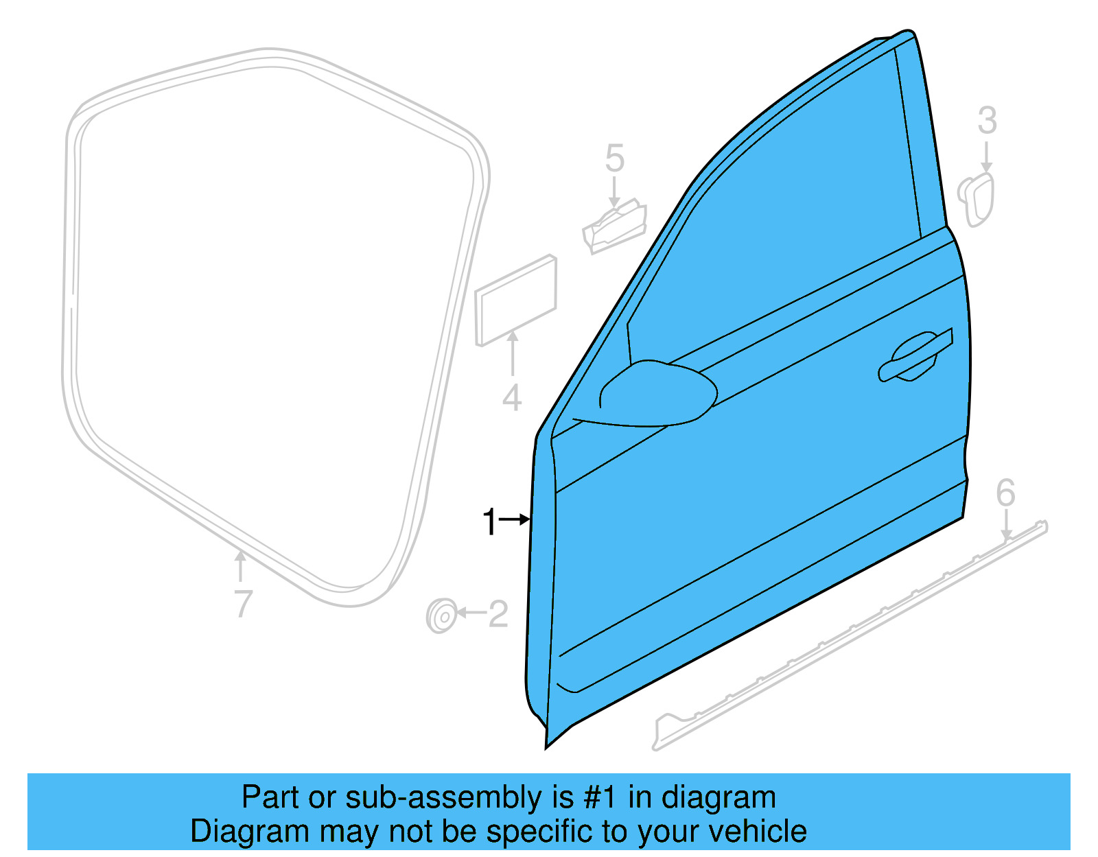 Door Shell 561-831-055-G - View 3