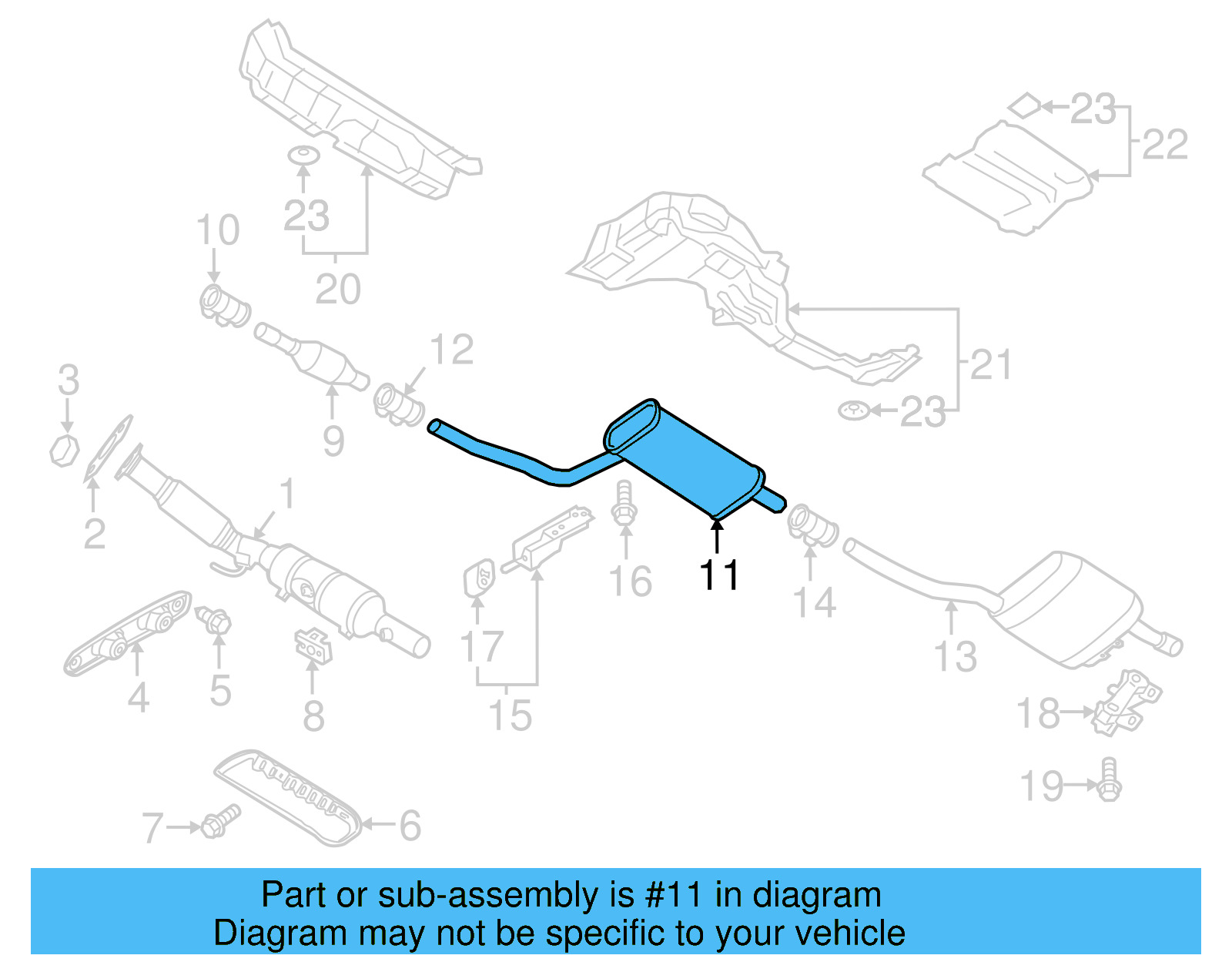 Muffler 561-253-409-A - View 7