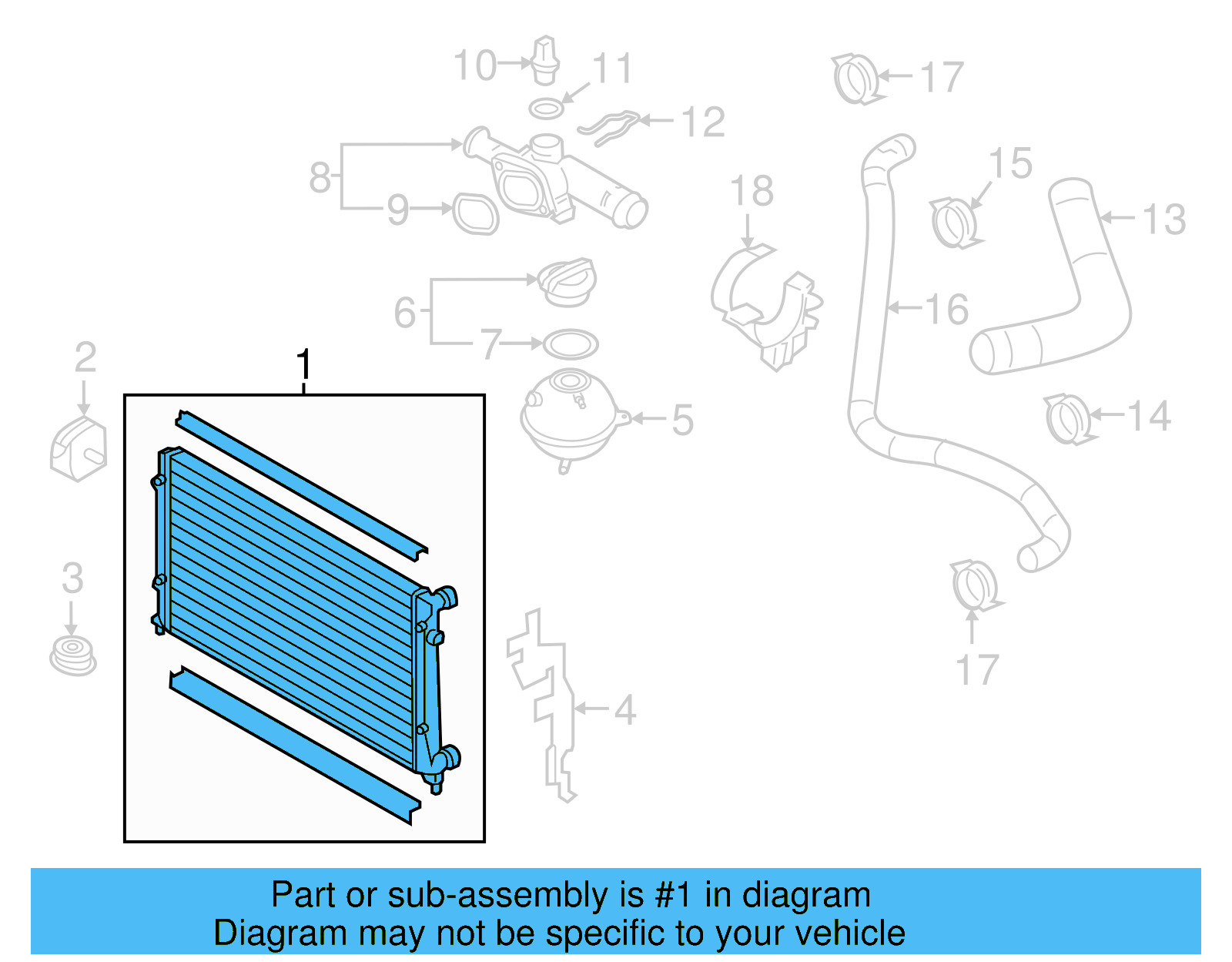 Radiator 5C0-121-251-D - View 3