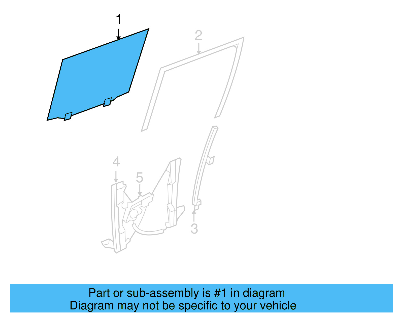 Door Glass 7B0-845-302-A - View 4
