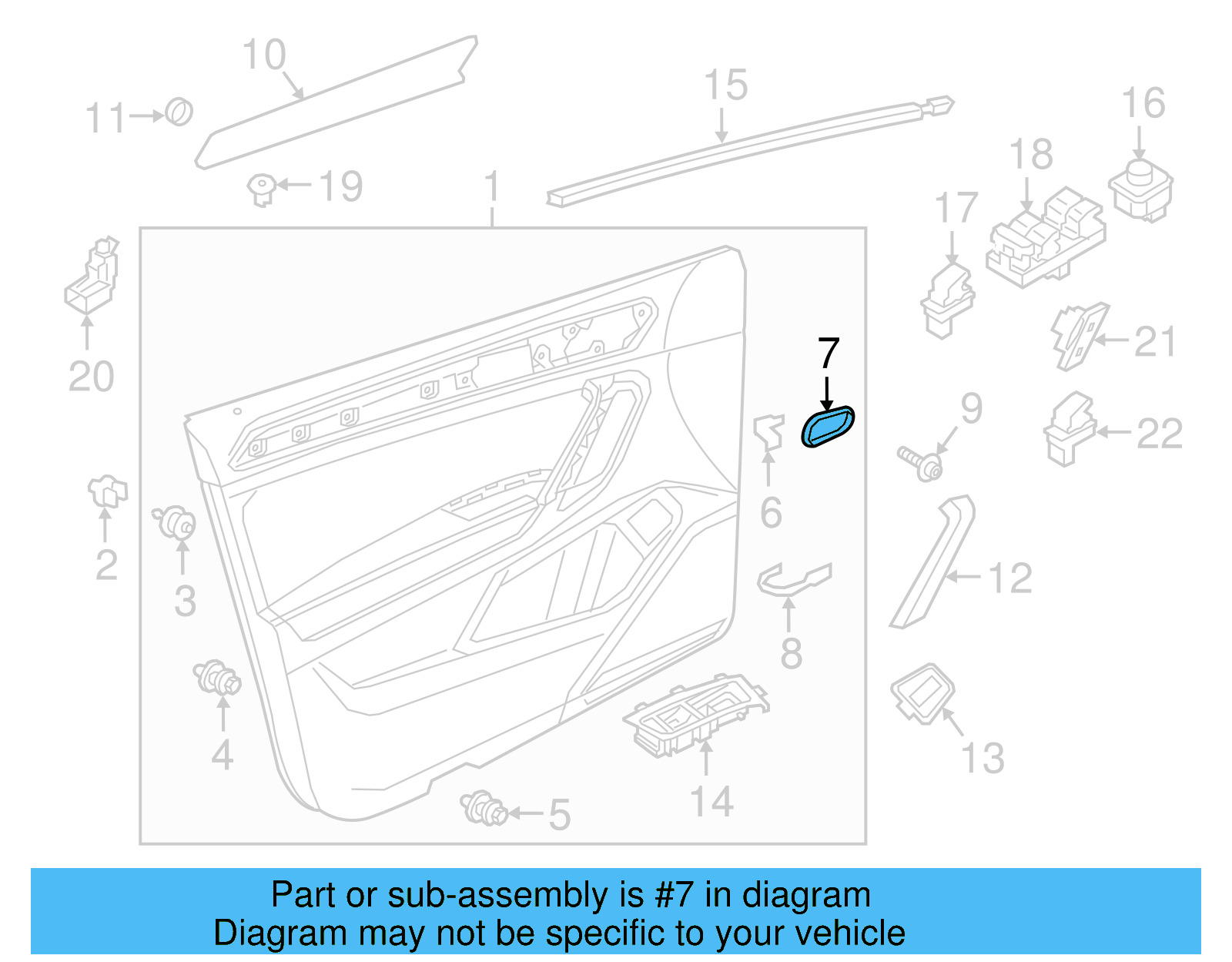 Handle Bezel 5NN-854-248-A-VX7 - View 8
