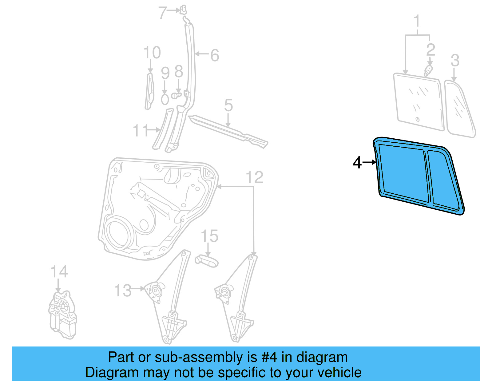 Window Guide 1J6-839-432-C-B41 - View 4