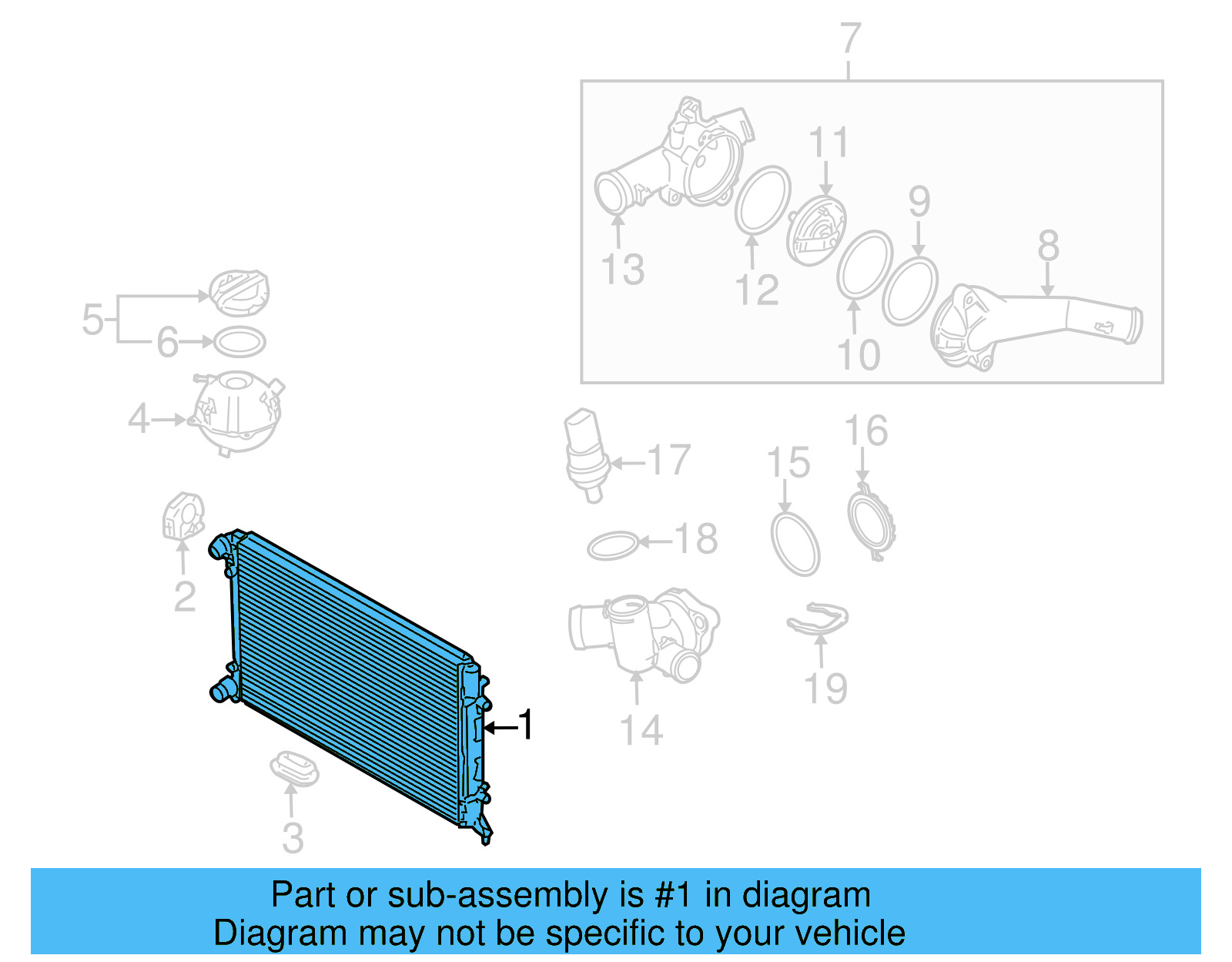 Radiator 1K0-121-251-CJ - View 10