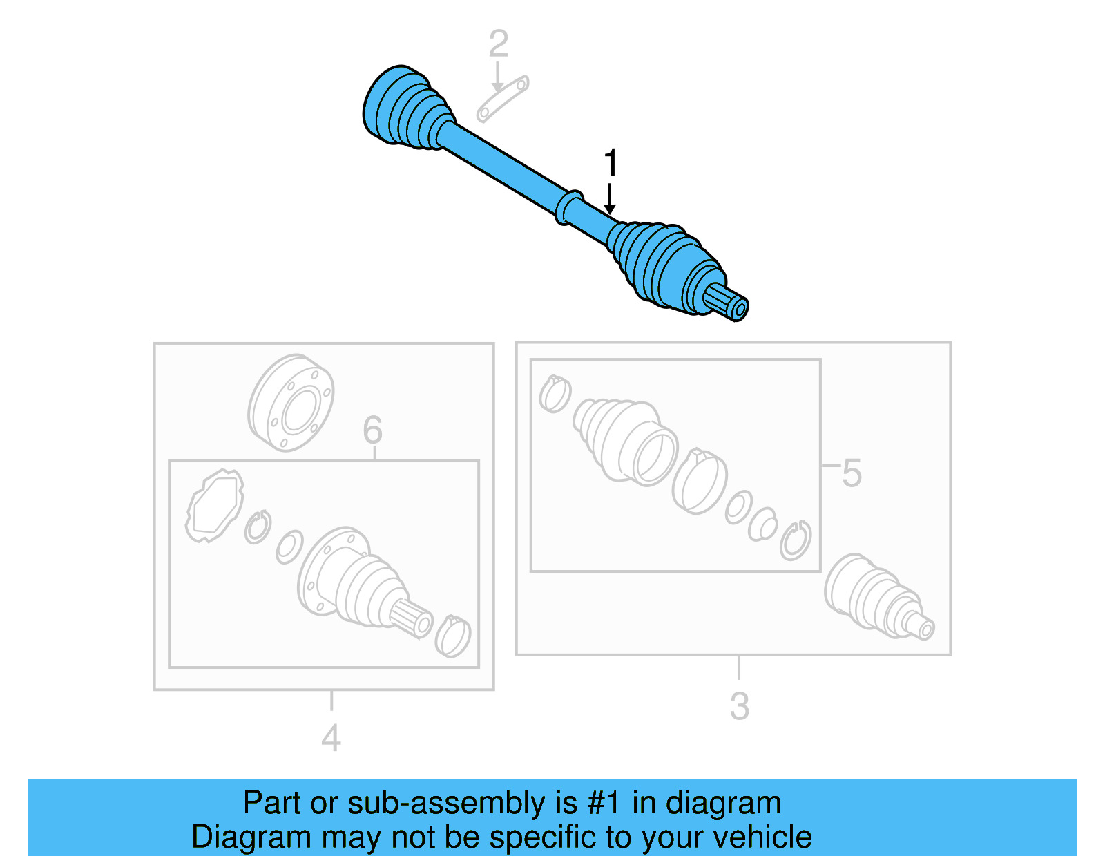Axle Assembly 1K0-501-204-FX - View 23