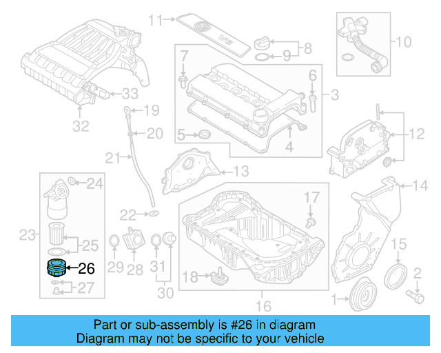 Engine Oil Filter Housing Cover 071-115-433 - View 20