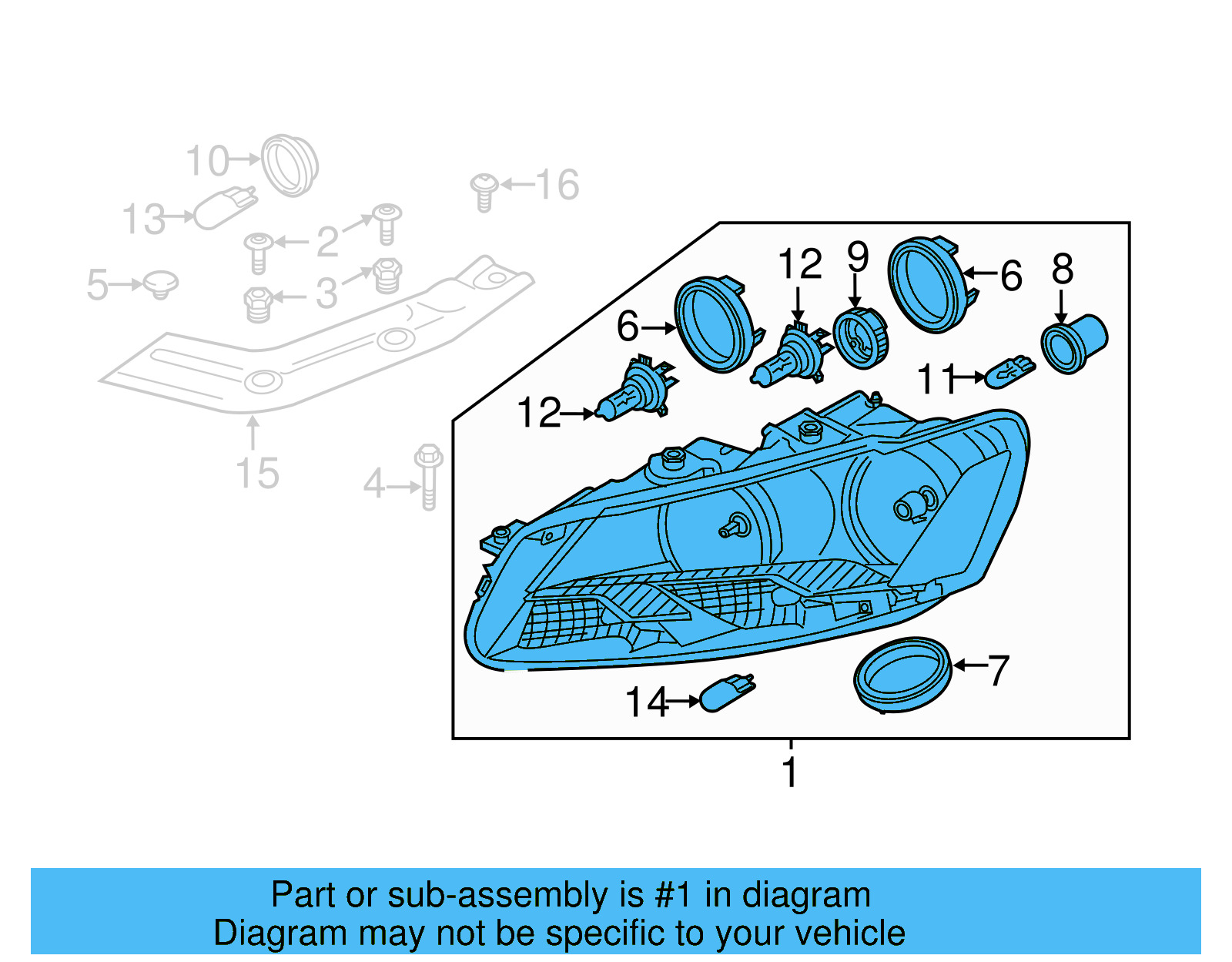 Headlamp Assembly 561-941-006-D - View 3