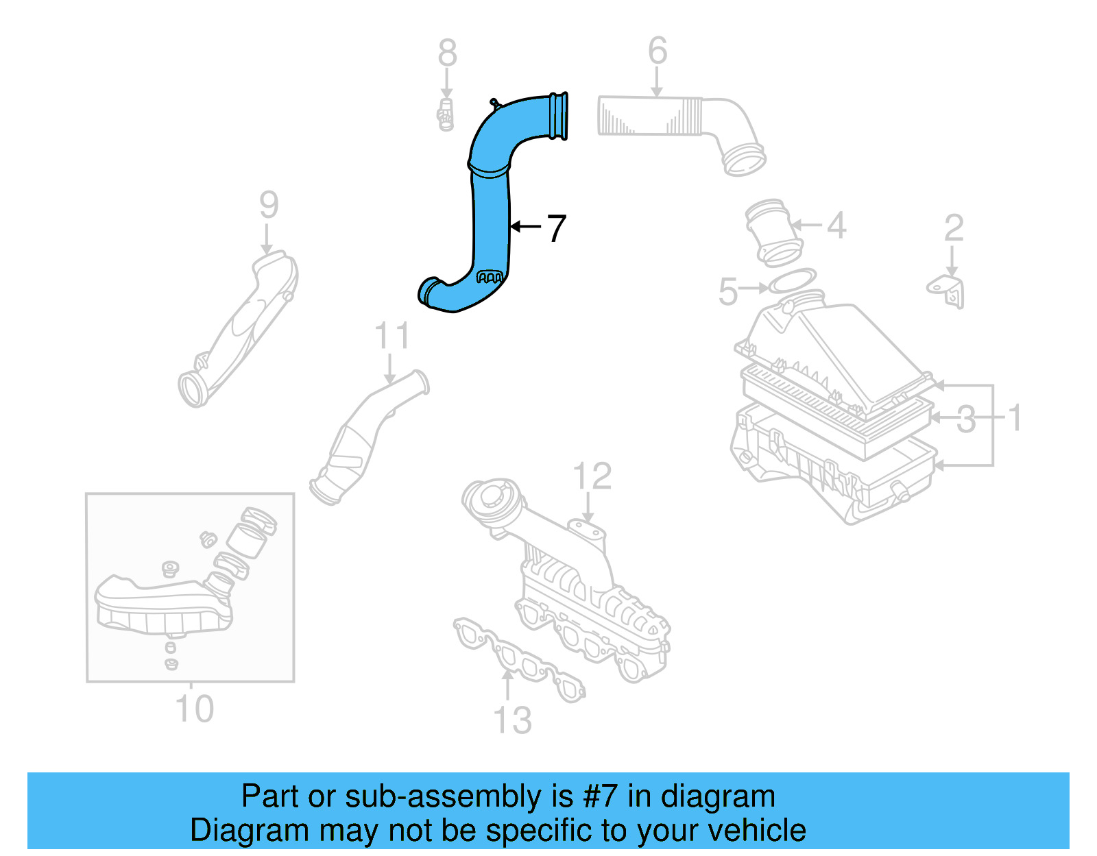 Intake Hose 1J0-129-654-L - View 11