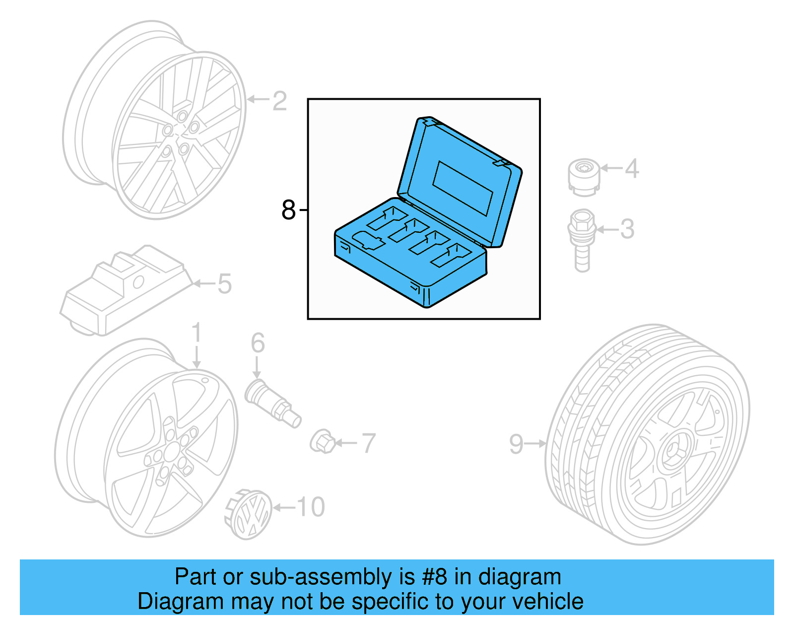 Wheel Lock Kit 2H0-698-137-A - View 16