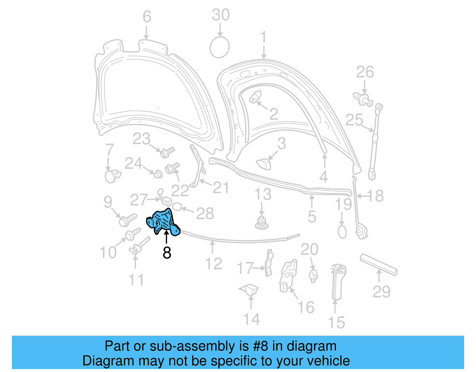 Latch 1C0-823-509-AD - View 7