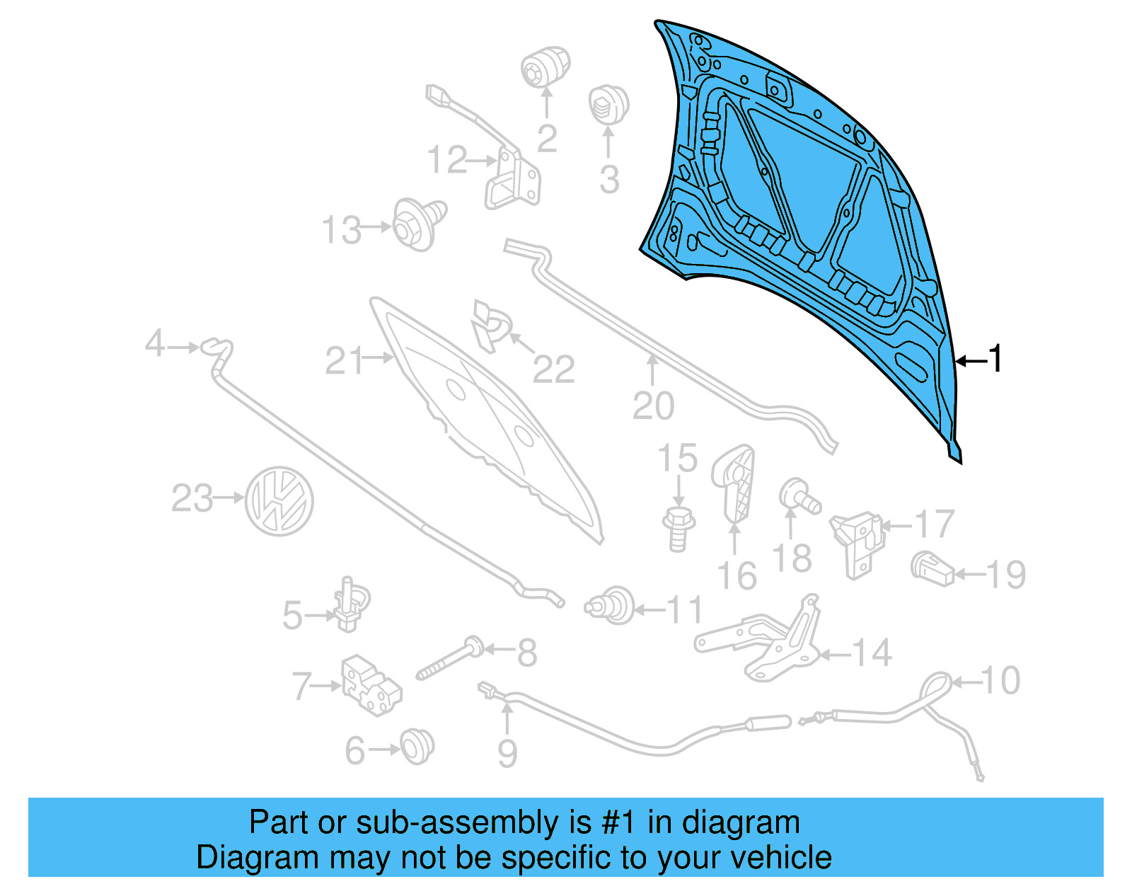 Hood 5C5-823-031-A - View 7